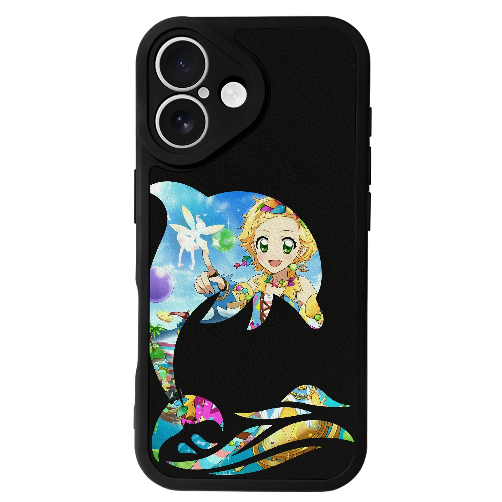 アイカツ グッズ 新条 ひなき - IPhone 16シリーズ対応 ・ シリコンスマホケース ・ レザー調 ・ 高精度フィット ・ 耐衝撃 ・ ワイヤレス充電対応 ・ 精密カット